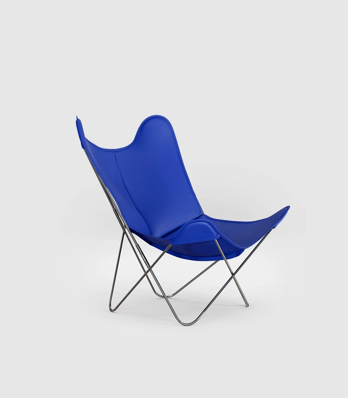 AA BUTTERFLY© HERITAGE leather armchair in blue by AA[nd]